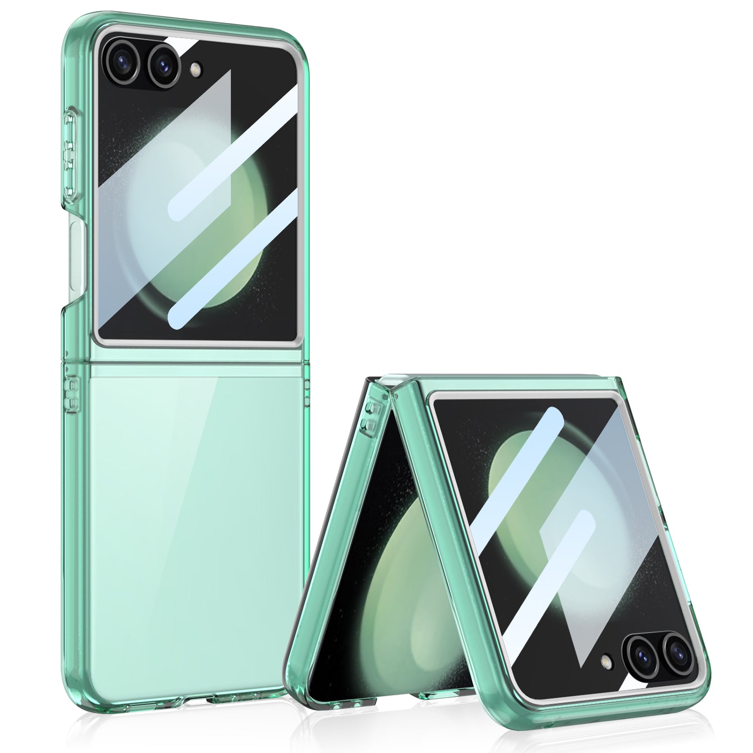 GKK til Samsung Galaxy Z Flip5 5G etui Hårdt pc-telefoncover med lille skærmfilm GKK til Samsung Galaxy Z Flip5 5G etui Hårdt pc-telefoncover med lille skærmfilm